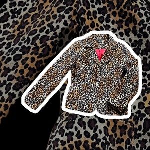 Leopard Print Corduroy Blazer
